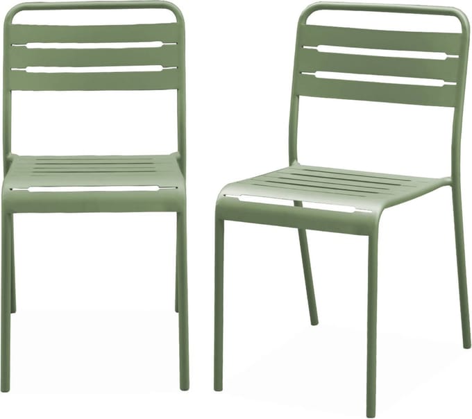 sweeek - Set van 2 tuinstoelen metaal - amélia