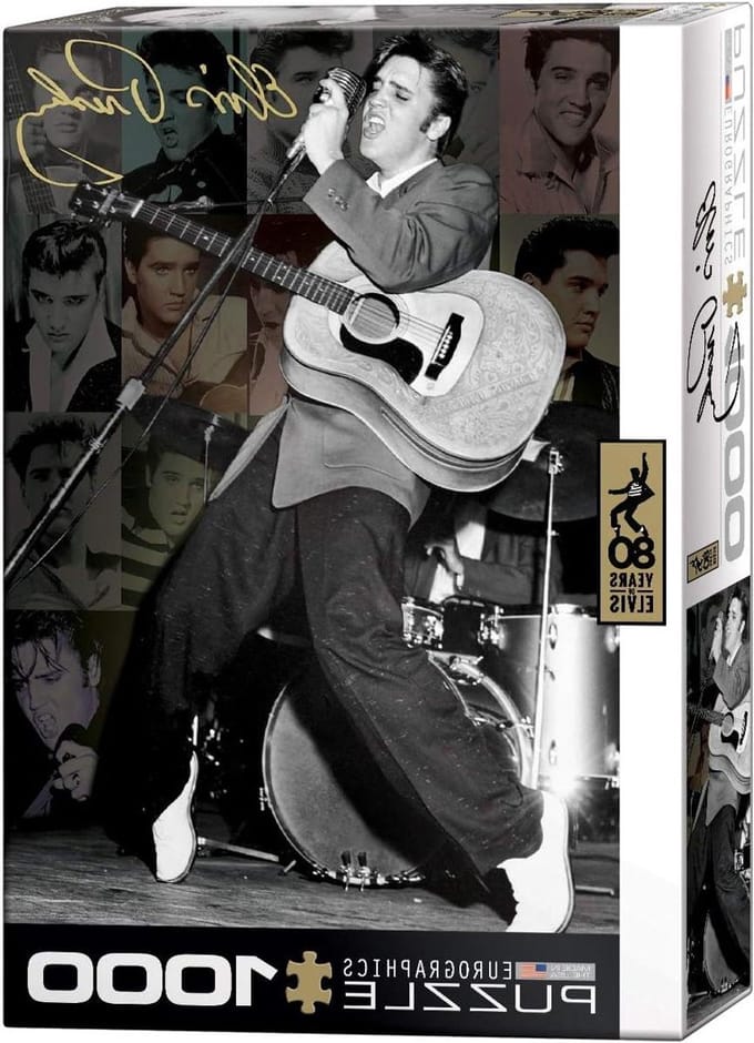 Elvis Collage Puzzel - Muziek Puzzel - Ontspanning Creëren - Grote Muziek Collage - 67.3 cm - Multicolor