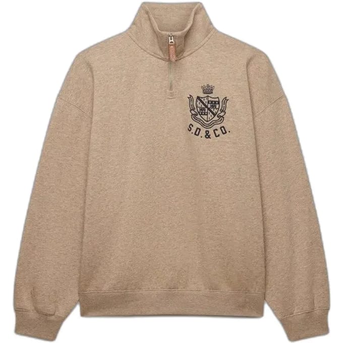 Dames sweatshirt met halve rits Superdry Country Club