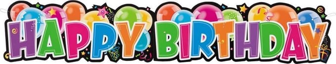 Happy Birthday Banner XL 1m37m