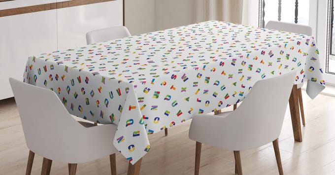 ABC-puzzel-tafelkleed – Alfabet – 140x200 cm