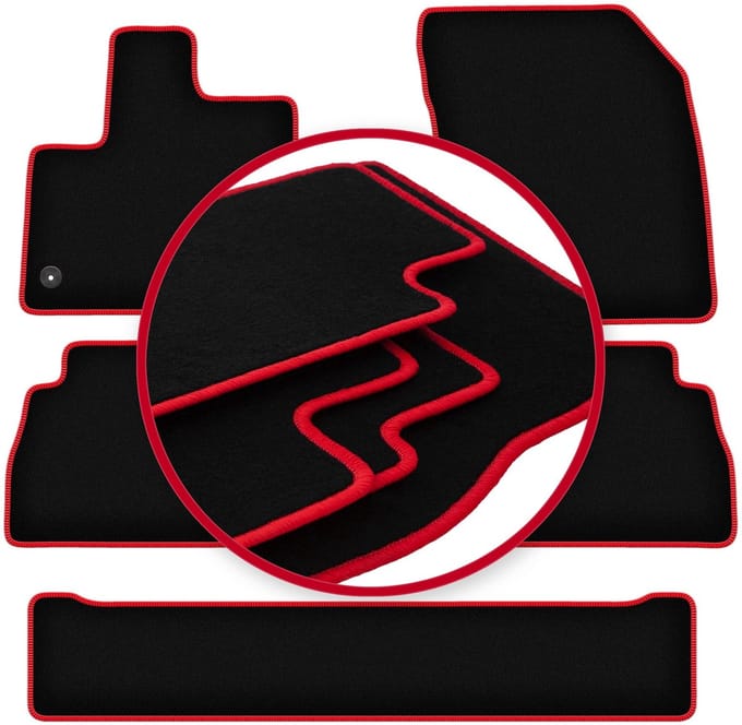 CARLUX-RED automatten voor: Opel Combo E 7-zitter (2018-)