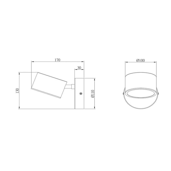 Lucide GIAN - Wandlamp - LED Dimbaar - 1x9W 2700K - Zwart