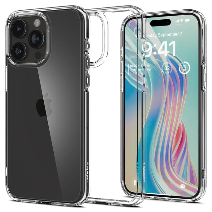 Spigen Ultra Hybrid Backcover voor de Apple iPhone 15 Pro Max - Transparant