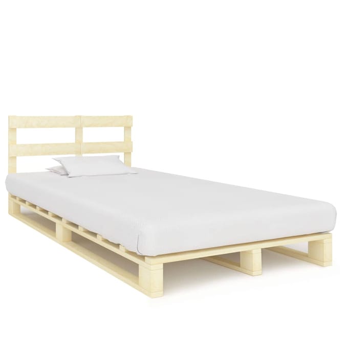 vidaXL - Bedframe - pallet - massief - grenenhout - 120x200 - cm