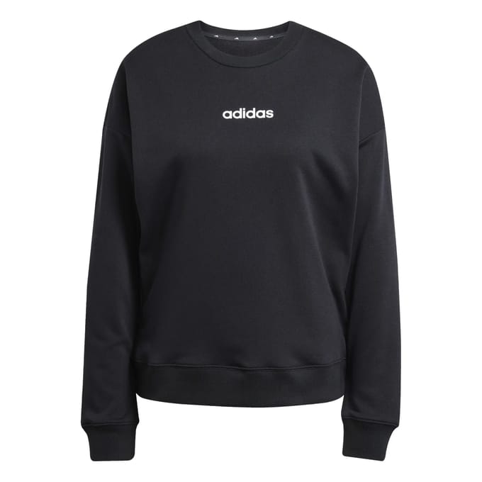 Adidas Essentials Linear French Terry Sweatshirt Zwart XS Vrouw