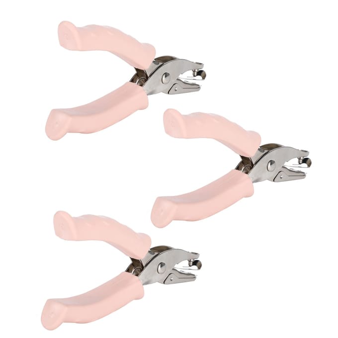 3 Stuks Handmatige Gatentang 3mm Enkele Opening Handheld Ticket Papier Pons Tang Snijgereedschap white