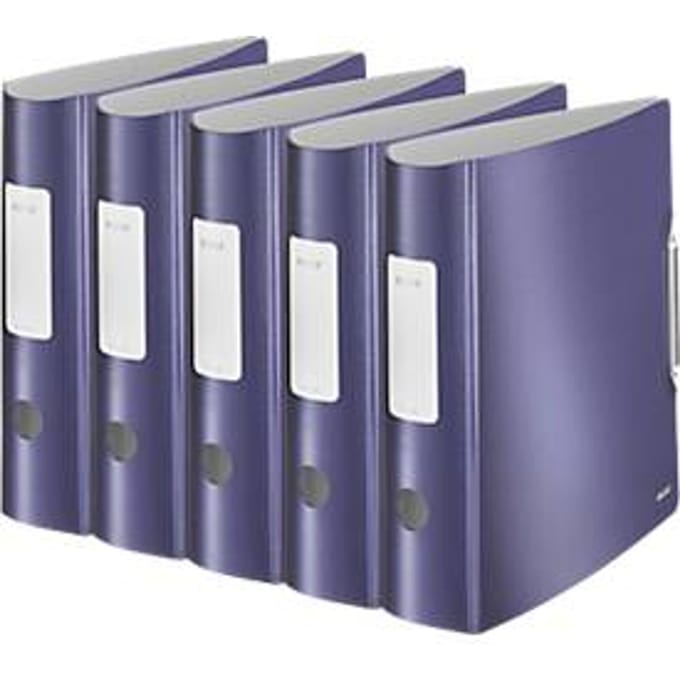 LEITZ® ordner Active Style, A4, rugbreedte 82 mm, 5 stuks, titaniumblauw