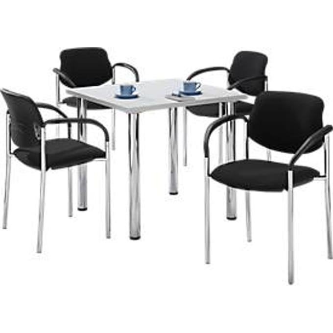 Set van 4 stoelen STYL, zwart