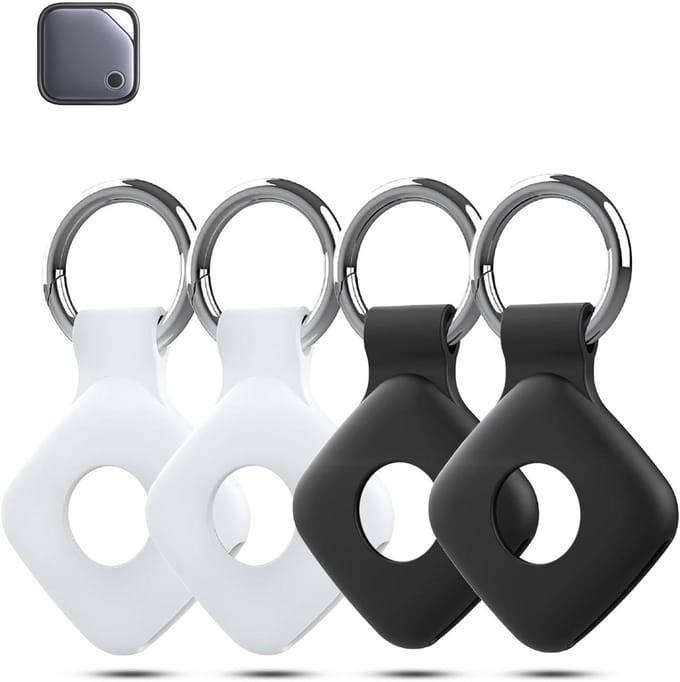 Beschermhoesjes Set - Tracker Covers - Tracker Bescherming - Schok- en Krasbestendig - 4 Stuks - Zwart Wit