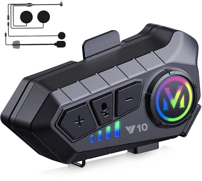 Namajunas - Motorhelm Headset Bluetooth - Met Microfoon voor Helm - Motor Accessoires - Oortelefoon - Waterdicht - Universele Pasvorm
