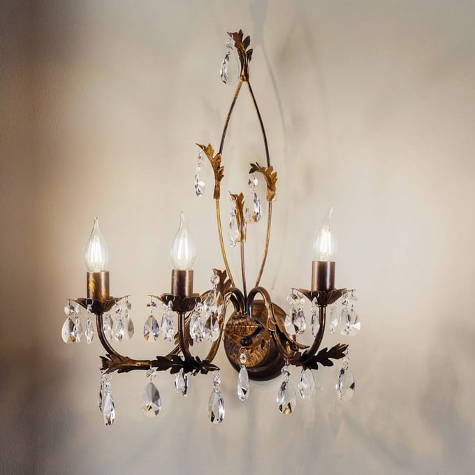 ONLI Wandlamp Teresa als luster, 3-lamps