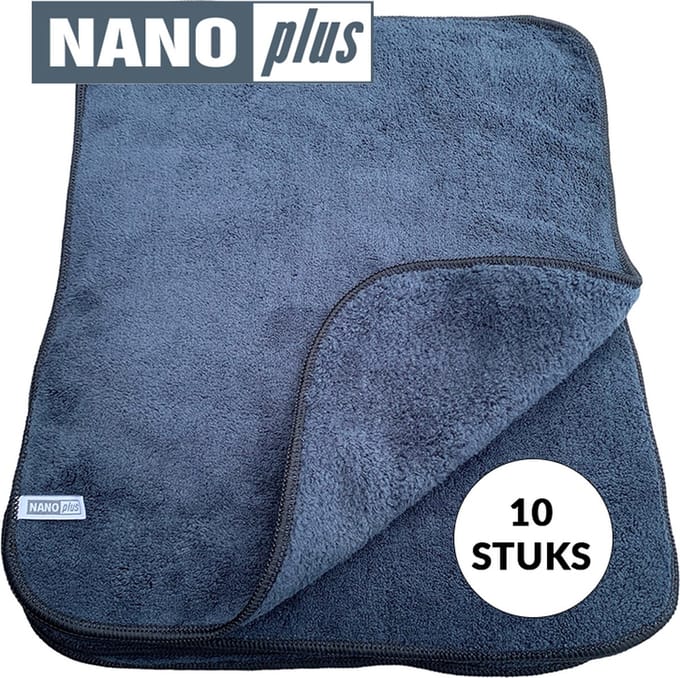 10xNanodoek/Nanoplus/Vaatdoek/36x31/Zwart