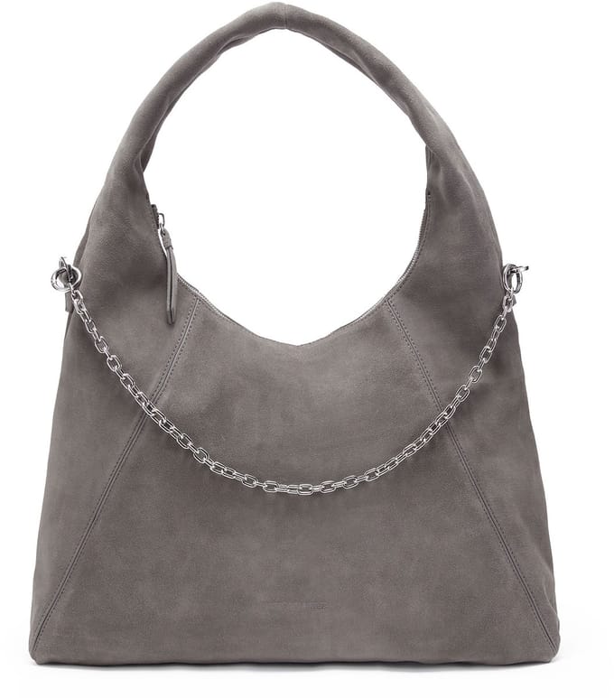 LES VISIONNAIRES Jade Cozy Chain Schoudertas Leder 38 cm - Dames - dimgrey