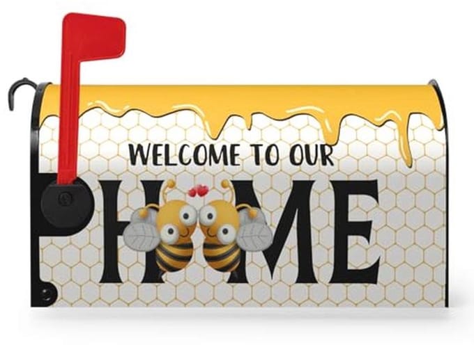 Zomerse Mailbox Covers met Bijenmotief - Waterproof en Herbruikbaar