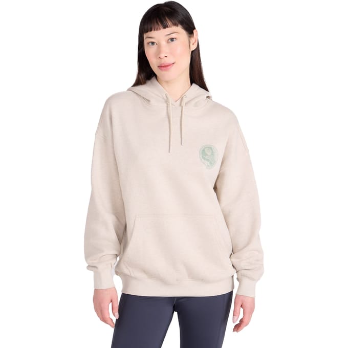 Mountain Warehouse Dames Mountain Collage Relaxed Fit Hoodie (Beige)