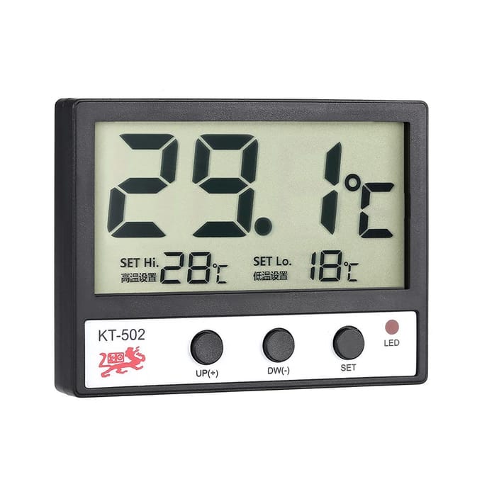 LCD Digitale Aquarium Thermometer Water Temperatuurmeter Hoge/Lage Temperatuur Alarm black