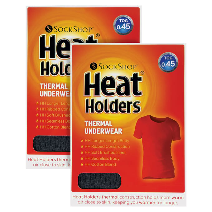 Heat Holders - 2-pack heren winter thermisch ondergoed met korte mouwen