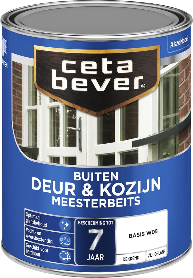 Cetabever - Meesterbeits Deur & Kozijn Dekkend - Wit - Mengverf - 1 L