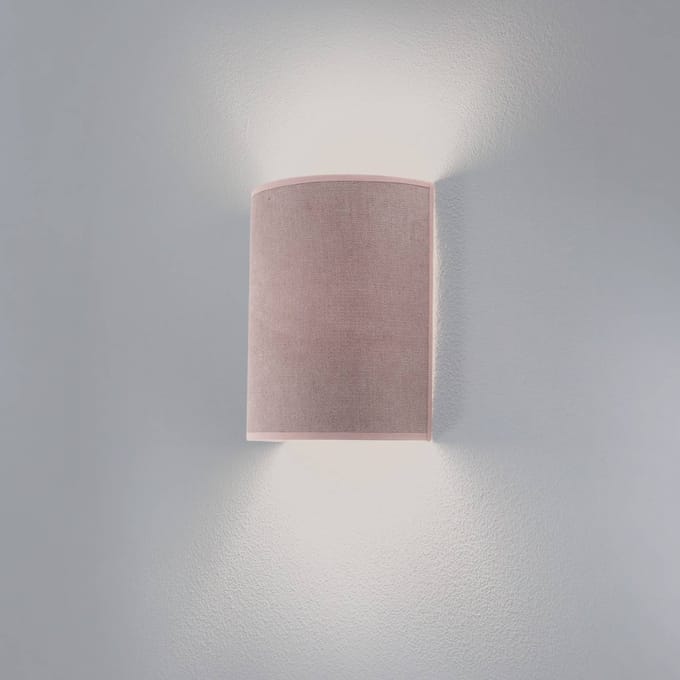 Duolla Wandlamp Celine, Soro, roze, stof, E27