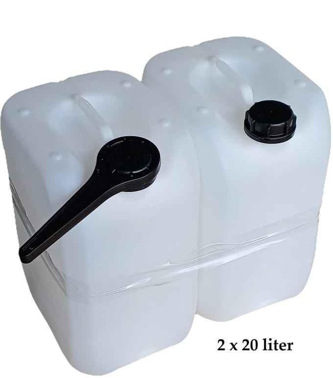 Jerrycan - 2 x 20 Liter - Jerrycans - met dopsleutel - met slotdop