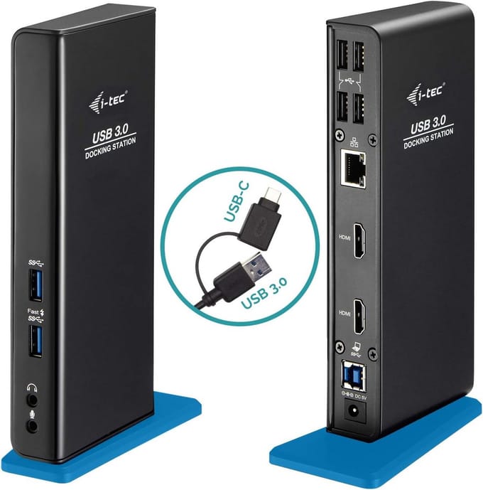 USB 3.0/USB-C Dual HDMI Docking Station
