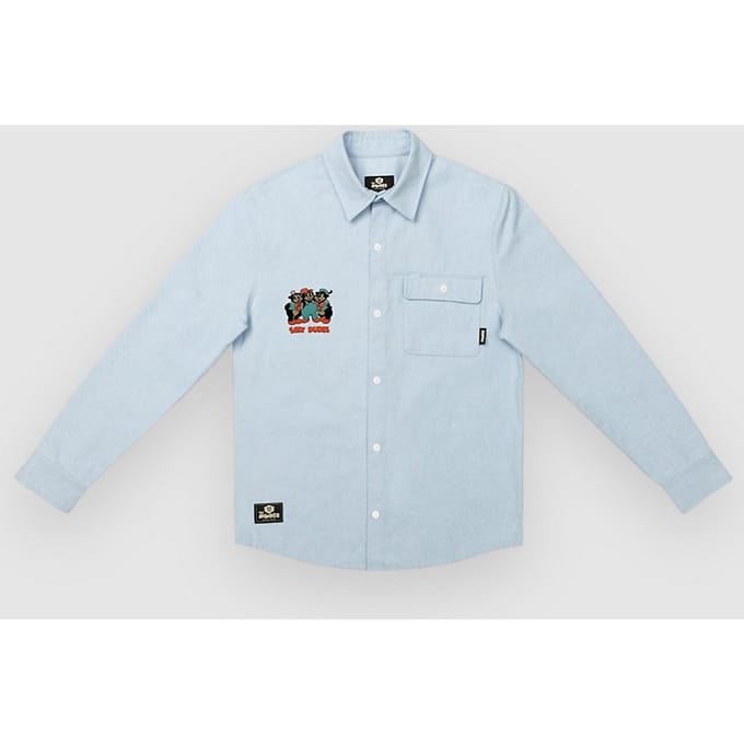 The Dudes Silly Dudes Over Chuck Denim Premium Shirt blauw