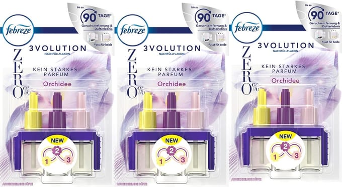 Febreze Navulling - 3Volution Zero% - Orchid - 3 x 20 ml