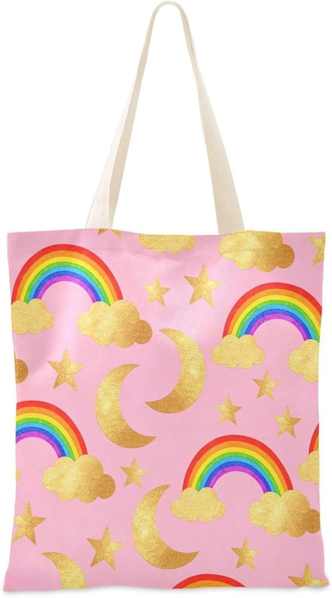 Canvas Draagtas - Stoffen Tas - Dagelijks Gebruik - Magnetische Sluiting - 38 x 415 cm - Beige