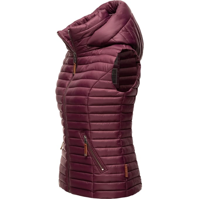 Navahoo Dames Gewatteerde Bodywarmer Shadaa – Lichte Weste met Afneembare Capuchon