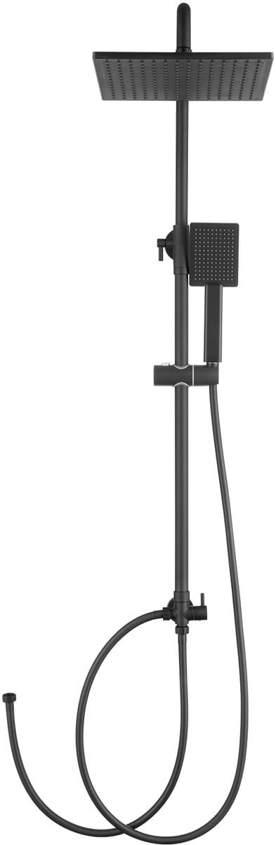 DERW Max Douchesysteem Met omstelling - Regendouche - 109 cm Stang - Zwart
