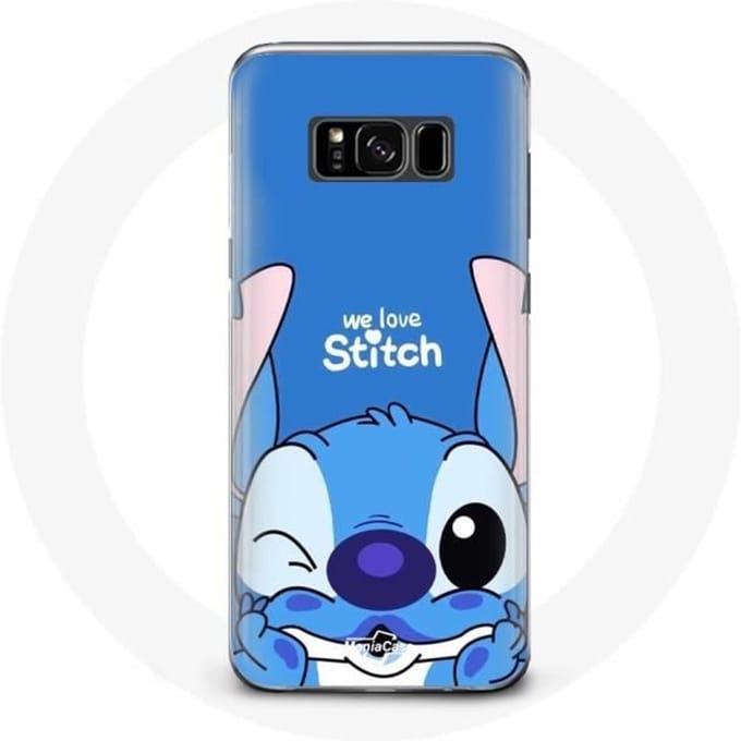 Coque - MANIACASE - Samsung Galaxy S8 plus - Souple - Stitch mignon - Bleu bleu