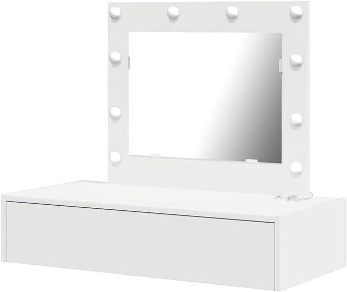 Toilettafel - Kaptafel make-up - Slaapkamer inrichten - Mat frame afwerking - 83 x 40 x 70 cm - Wit