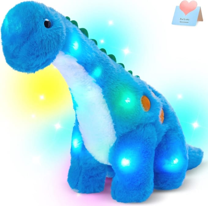 Oplichtende Dinosaurus Knuffel 36 cm - LED Gloeiende Pluche Speelgoed voor Kinderen