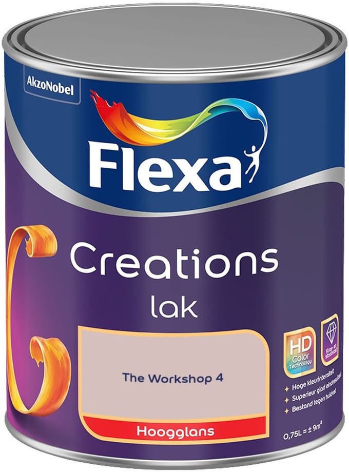 Flexa - Creations Lak Hoogglans - The Workshop 4 - Mengverf - 750 Ml