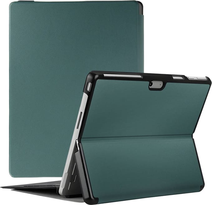 Avizar Foliohoes Geschikt voor Microsoft Surface Pro 9 en Pro 11 Eindklepsteun, Donkergroen