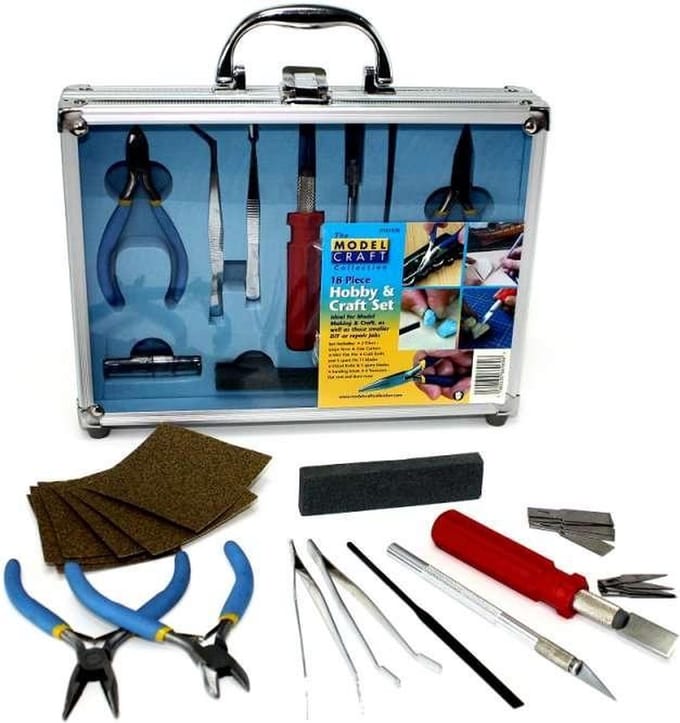 Model Craft Modelbouwpakket - PTK1018 Modelcraft 18 Pce Hobby and Craft Set Gereedschap - ModelCraft - Modelbouw