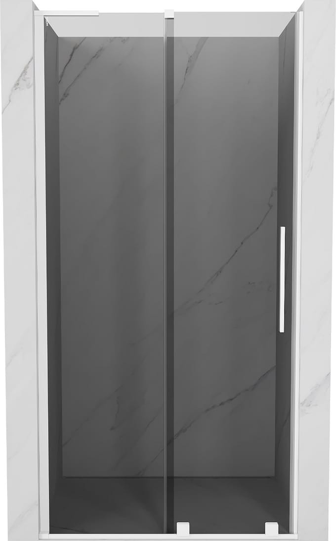 Mexen Velar L schuifbare douchedeur 110 , grafiet, wit - 871-110-003-41-20
