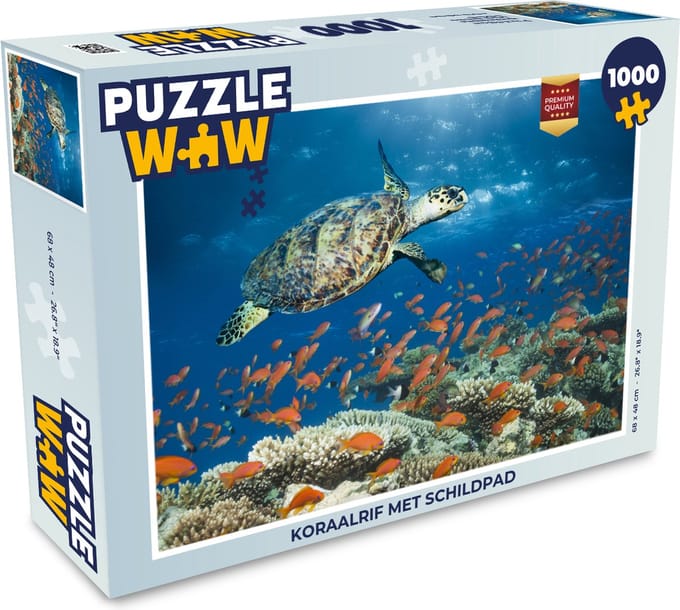Puzzel Koraalrif met schildpad - Legpuzzel - Puzzel 1000 stukjes volwassenen