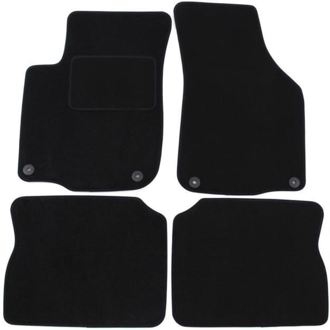Tapis de sol - Seat - Leon 1 - Velours noir - Sur mesure - Antidérapant 6-7 mm