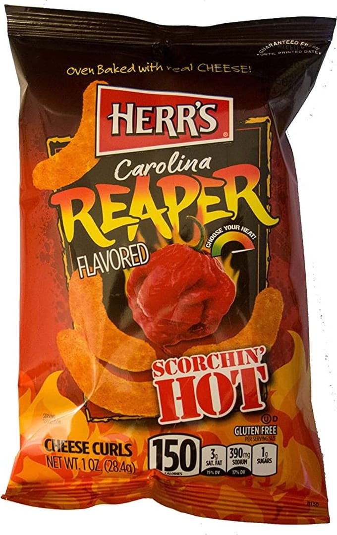 Herr's - Carolina Reaper Cheese Curls - 42x 28g