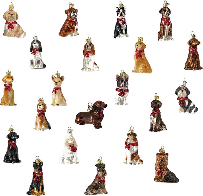 Noble Gems Dog 8,9 cm ASS kerstbal kerst Kurt S. Adler