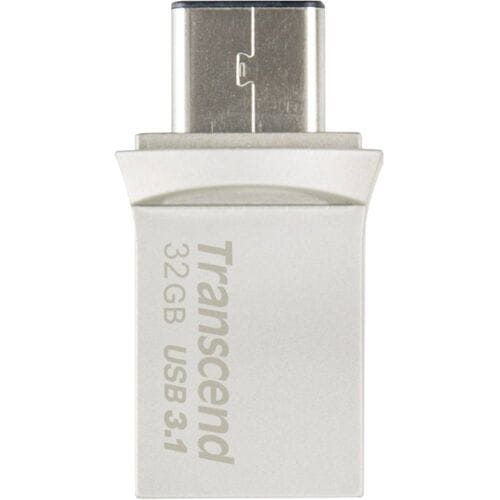 Transcend JetFlash® 890 USB-stick smartphone/tablet Zilver 32 GB USB-A 3.2 Gen 2, USB-C