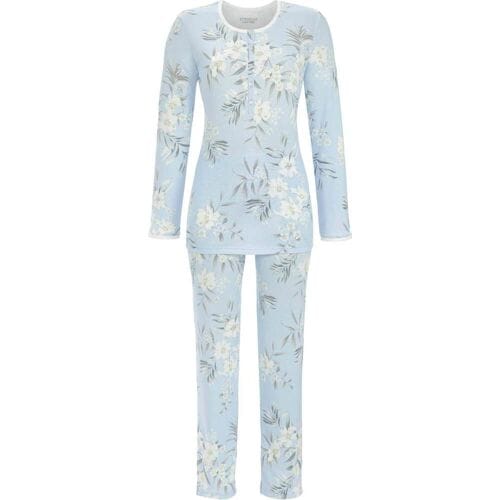 Ringella Warme blauwe pyjama bloemen Blauw vrouw 50