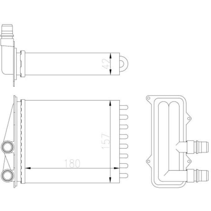 Warmtewisselaar, interieur verwarming NRF 54412