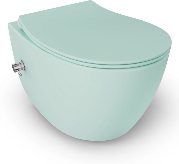 Isvea Sentimenti Hangtoilet met Bidet - Mintgroen