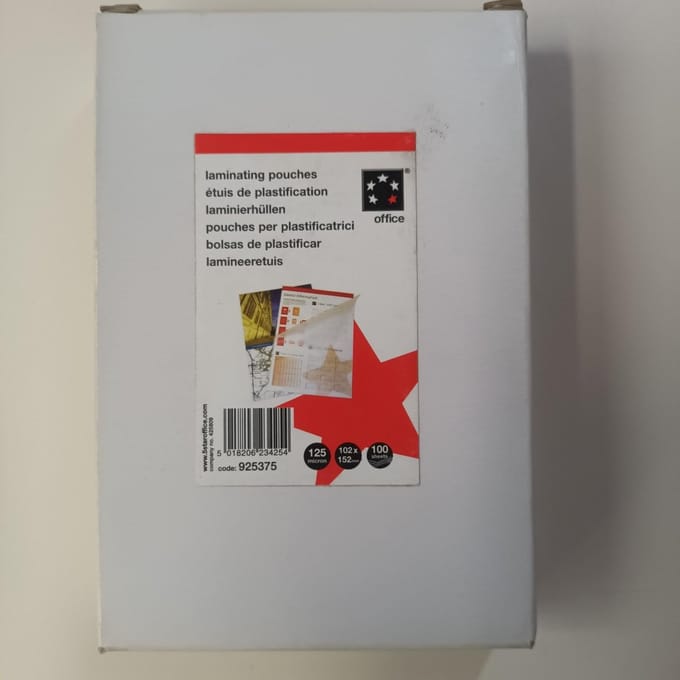 LAMINEERHOES OFFICE 125MU 102X152MM 100 STUKS