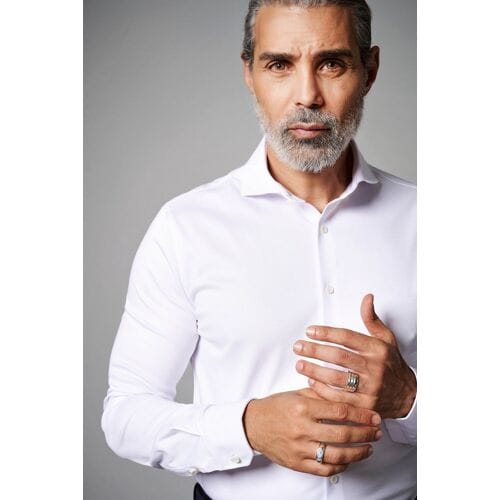 Desoto Luxury Overhemd Uni Luxury Cotton Wit / male
