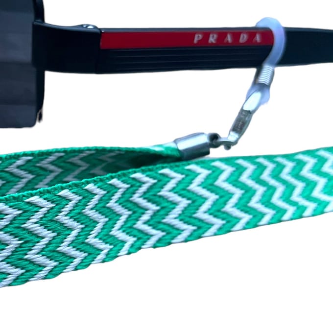 Eyezoo® - Brillenkoord - Flatcord - Geweven - Minty - Mint & Creme