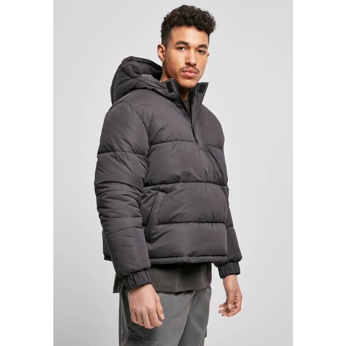 Urban Classics Pullover Jas -4XL- Hooded Cropped Zwart